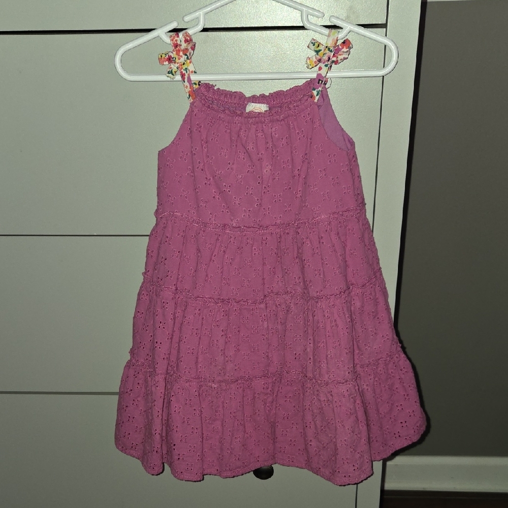 Pink Sleeveless Spaghetti Strap Sundress
